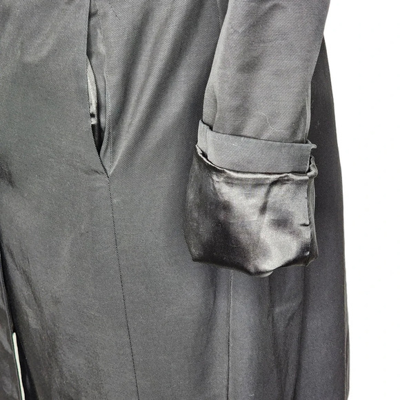 Vertigo Paris Womens Knee-length Trench Coat Size Small Black Accent Buttons - Picture 9 of 12